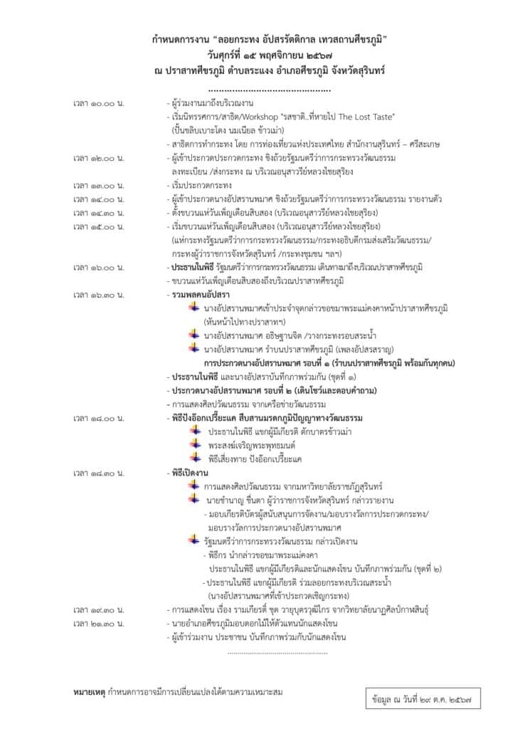 ลอยกระทง อัปสรรัตติกาล เทวสถานศีขรภูมิ